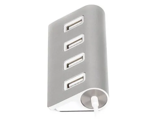 Концентратор Maxxter USB 2.0 Type-A 4 ports silver (HU2A-4P-01)