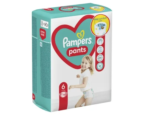 Подгузники Pampers трусики Pants Giant Розмір 6 (14-19 кг) 19 шт (8006540067802)