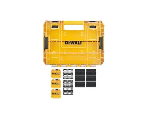 Ящик для инструментов DeWALT для бит системы TSTAK Tough Case L с футляром и кассетами 8шт, розделители 6шт (DT70804)