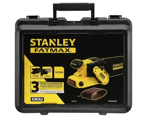 Шлифовальная машина Stanley FatMax, 1010W, размер ленты 533х76 мм, 3.5 кг (FMEW204K)