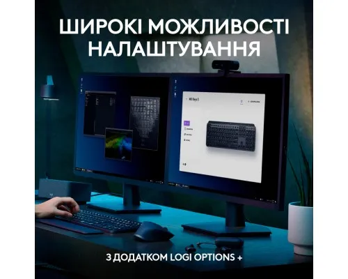 Клавиатура Logitech MX Keys S Plus Palmrest Wireless UA Graphite (920-011589)