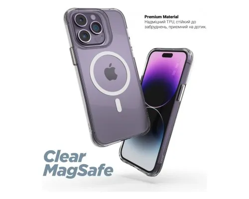 Чохол до мобільного телефона Armorstandart Clear Magsafe Apple iPhone 15 Pro Tansparent (ARM71051)