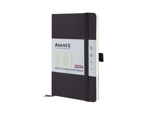 Еженедельник Axent 2024 Partner Soft Skin 125 x 195 мм, черный (8509-24-01-A)