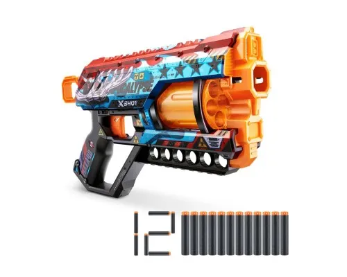 Игрушечное оружие Zuru X-Shot Быстрострельный бластер Skins Griefer Apocalypse (12 патронов) (36561E)