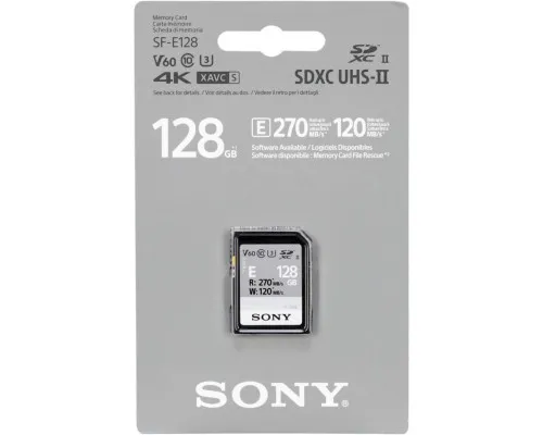 Карта пам'яті Sony 128GB SDXC class 10 UHS-II U3 V60 (SFE128A.ET4)