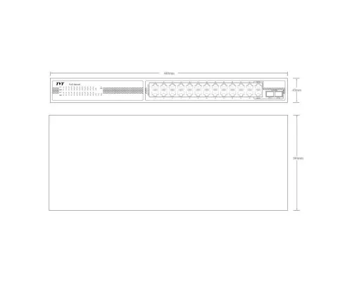 Комутатор мережевий TVT DIGITAL TD-B2224S1-PGA