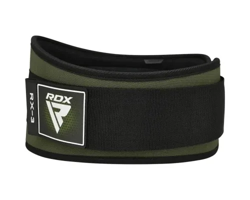 Атлетический пояс RDX RX3 EVA Curve неопреновий Army Green L (WBE-RX3AG-L)