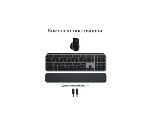 Комплект Logitech MX Keys S Combo для MAC Bluetooth/Wireles UA Space Grey (920-012845)