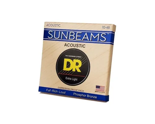 Струни для гітари DR Strings SUNBEAM Acoustic Phosphor Bronze - Extra Light (10-48) (RCA-10)