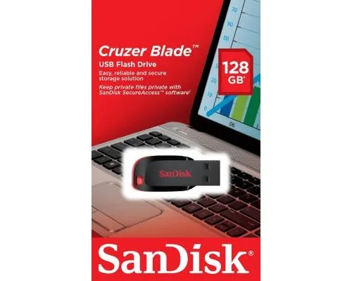 USB флеш накопичувач SanDisk 128GB Cruzer Blade USB 2.0 (SDCZ50-128G-B35)