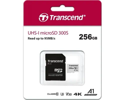 Карта памяті Transcend 256GB microSDXC class 10 UHS-I (TS256GUSD300S-A)