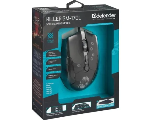 Мышка Defender Killer GM-170L Black (52170)