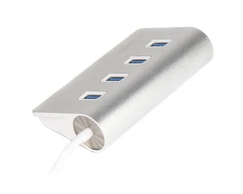 Концентратор Maxxter USB 3.0 Type-A 4 ports silver (HU3A-4P-01)