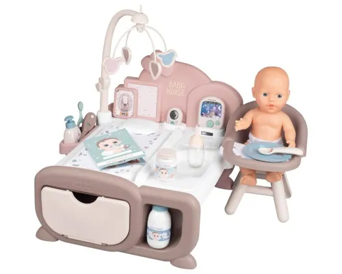 Игровой набор Smoby Toys Baby Nurse Комната малыша с кухней, ванной, спальней и аксессуарами (220376)