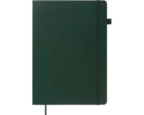 Книга записная Buromax Primo 190x250 мм 96 листов в клетку обложка из искусственной кожи Зеленая (BM.292161-04)