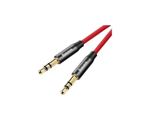 Кабель мультимедійний Jack 3.5mm Yiven M30 M/M 1.5m red-black Baseus (CAM30-C91)