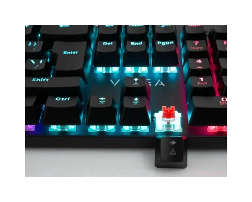 Клавиатура Vinga KBGM-101 LED Red Switch USB Black (KBGM-101 Black)