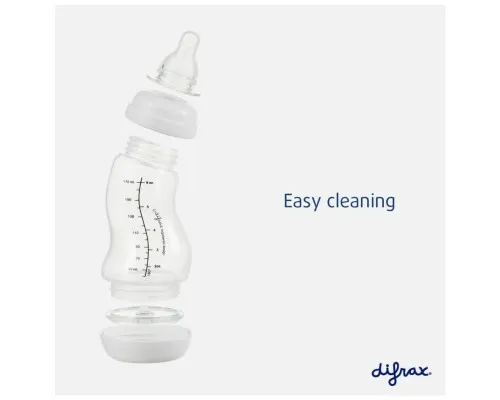 Пляшечка для годування Difrax S-bottle Natural антиколікова, силікон, 250 мл (736FE Pink)