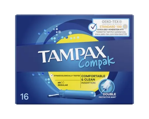 Тампони Tampax Compak Regular з аплікатором 16 шт. (4015400219538)