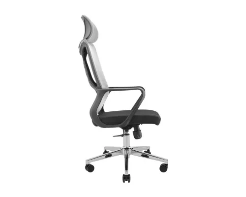 Офісне крісло Richman Монеро Хром M-1 (Tilt) Сітка чорна + сітка сіра (ADD0003211)