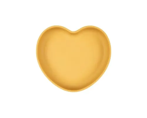Тарелка детская Canpol babies силиконовая Сердце – желтая (80/309_yel)