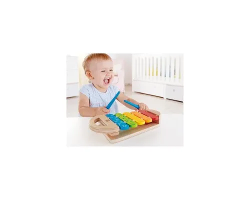 Музична іграшка Hape дерев'яний ксилофон Веселка (E0606)