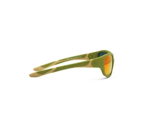 Дитячі сонцезахисні окуляри Koolsun Sport хакі 3-8 років (KS-SPOLBR003)