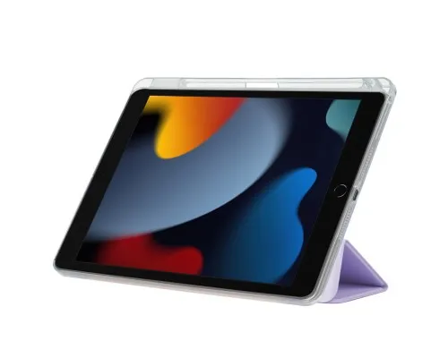 Чохол до планшета BeCover Ultra Slim Origami Transparent Apple Pencil Apple iPad 10.2 2019/2020/2021 Purple (711101)