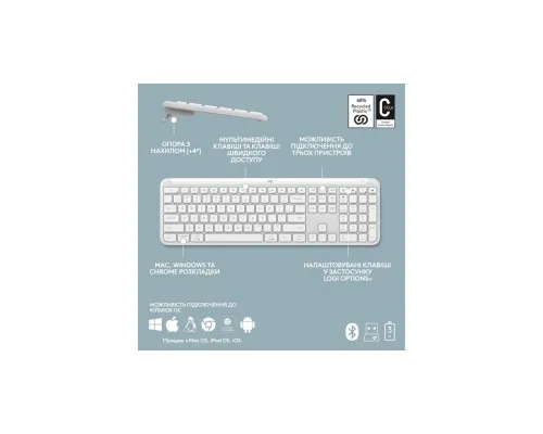 Комплект Logitech MK950 Bluetooth/Wireles UA Off-White (920-012491)