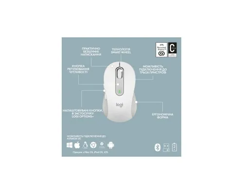 Комплект Logitech MK950 Bluetooth/Wireles UA Off-White (920-012491)