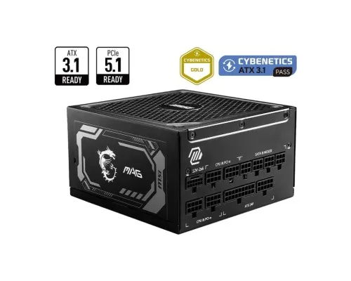 Блок живлення MSI 1250W (MAG A1250GL PCIE5)