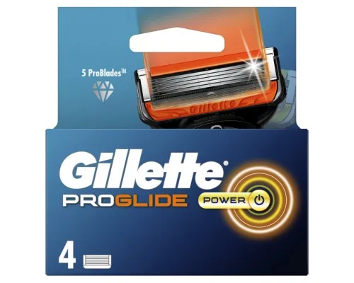Сменные кассеты Gillette Fusion ProGlide Power 4 шт (7702018085576)