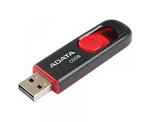 USB флеш накопитель ADATA 64GB C008 Black+Red USB 2.0 (AC008-64G-RKD)