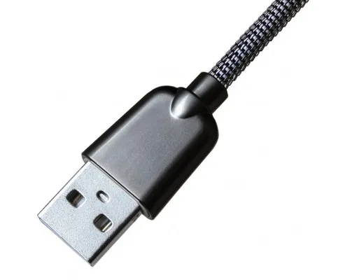 Дата кабель USB 2.0 AM to Micro 5P 1.0m 1.5A, Dark Silver Grand-X (MM02DS)