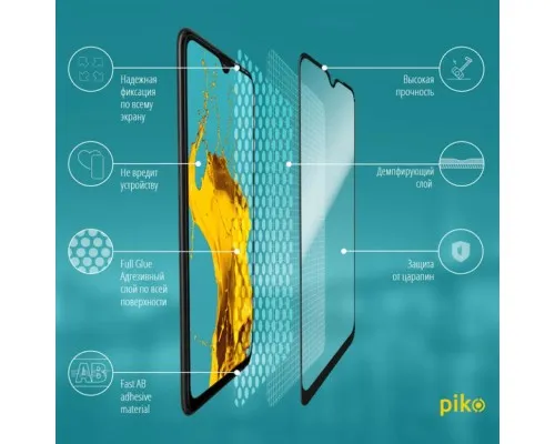 Стекло защитное Piko Full Glue Oppo А12 (black) (1283126503085)