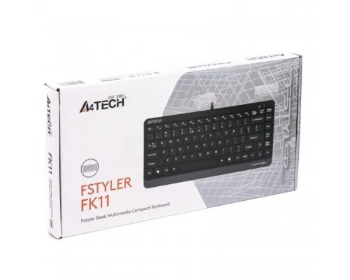 Клавіатура A4Tech FK11 Fstyler Compact Size USB Grey (FK11 USB (Grey))