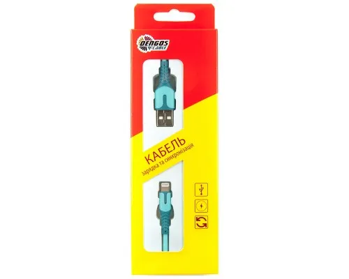 Дата кабель USB 2.0 AM to Lightning 1.0m blue Dengos (PLS-L-IND-SOFT-BLUE)