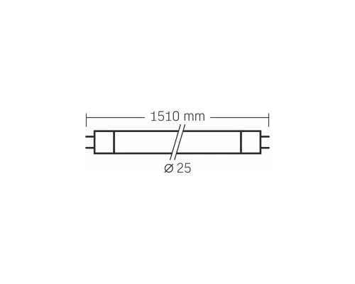 Лампочка Videx LED T8 24W 1.5M 4000K 185-265V матова (VLE-T8-24154)