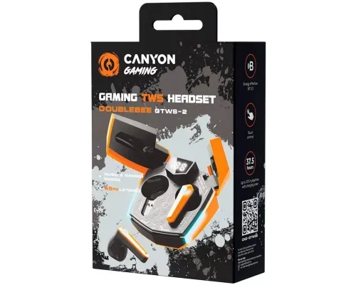 Навушники Canyon GTWS-2 Gaming Orange (CND-GTWS2O)