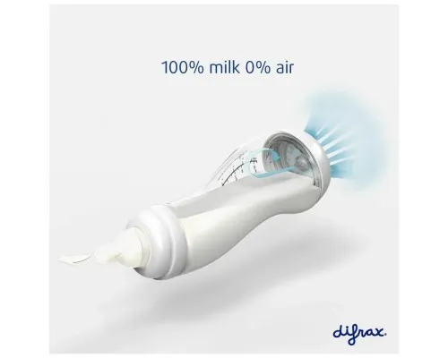 Пляшечка для годування Difrax S-bottle Natural антиколікова, силікон, 250 мл (736FE Popcorn)