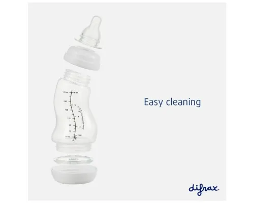 Пляшечка для годування Difrax S-bottle Natural антиколікова, силікон, 250 мл (736FE Popcorn)