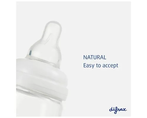 Пляшечка для годування Difrax S-bottle Natural антиколікова, силікон, 250 мл (736FE Popcorn)