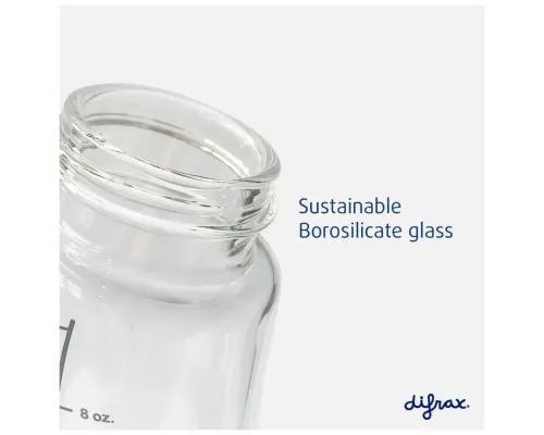 Пляшечка для годування Difrax S-bottle Natural антиколікова, силікон, 250 мл (736FE Popcorn)