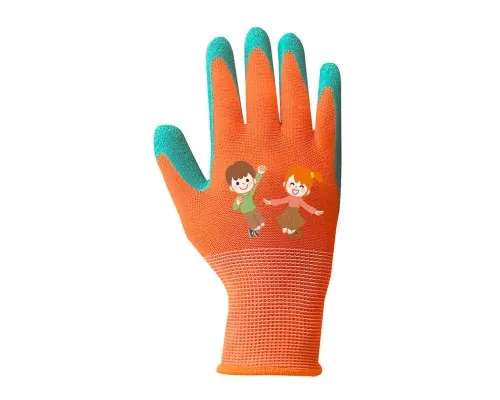 Захисні рукавички Neo Tools дитячі латекс, поліестер, дихаюча верхня частина, р.4, помаранчевий (97-644-4)