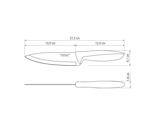 Кухонный нож Tramontina Plenus black Chef 152 мм (23426/106)