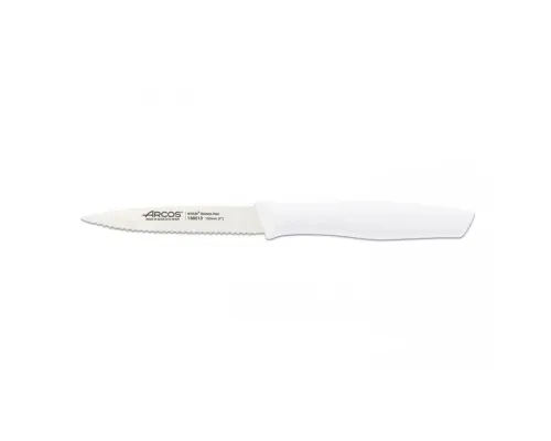 Кухонный нож Arcos Nova для чищення зубчатий 100 мм Білий (188614)
