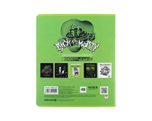 Тетрадь Kite Rick and Morty 48 листов, клетка (RM24-259)