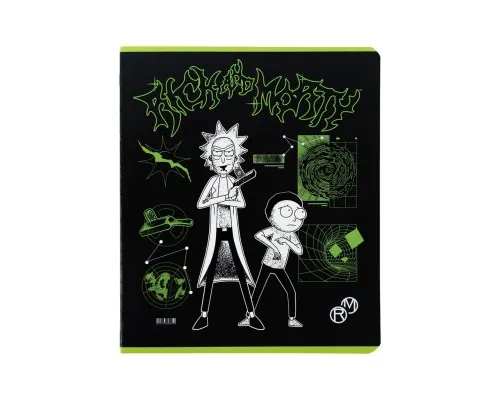 Зошит Kite Rick and Morty 48 аркушів, клітинка (RM24-259)