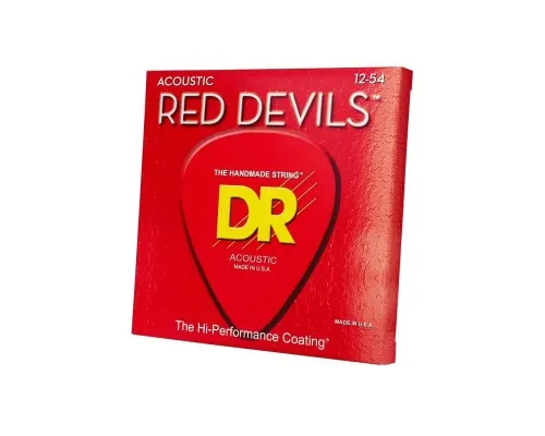 Струни для гітари DR Strings RED DEVILS Acoustic - Light (12-54) (RDA-12)
