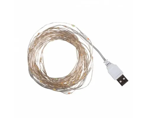 Гірлянда YES! Fun Нитка на мідному дроті 100 LED Різнокольорова 10 м Статична USB (975037)